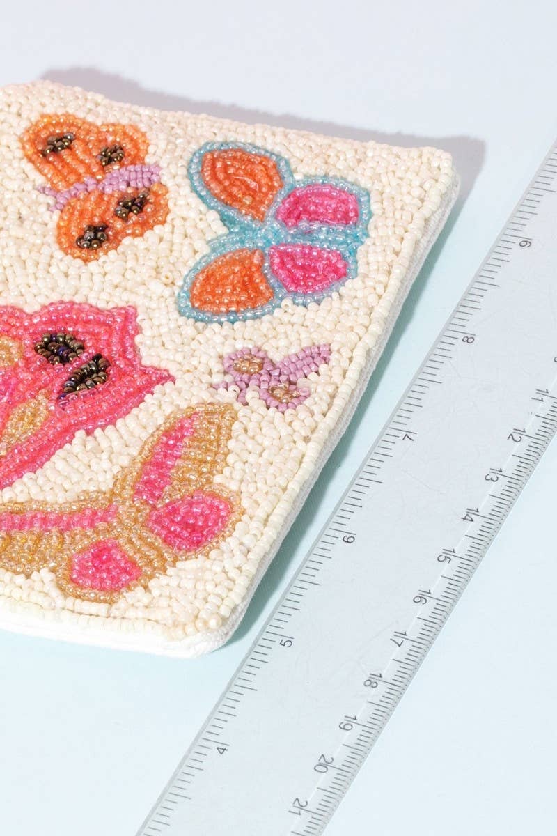 Assorted Butterfly Beaded Coin Purse