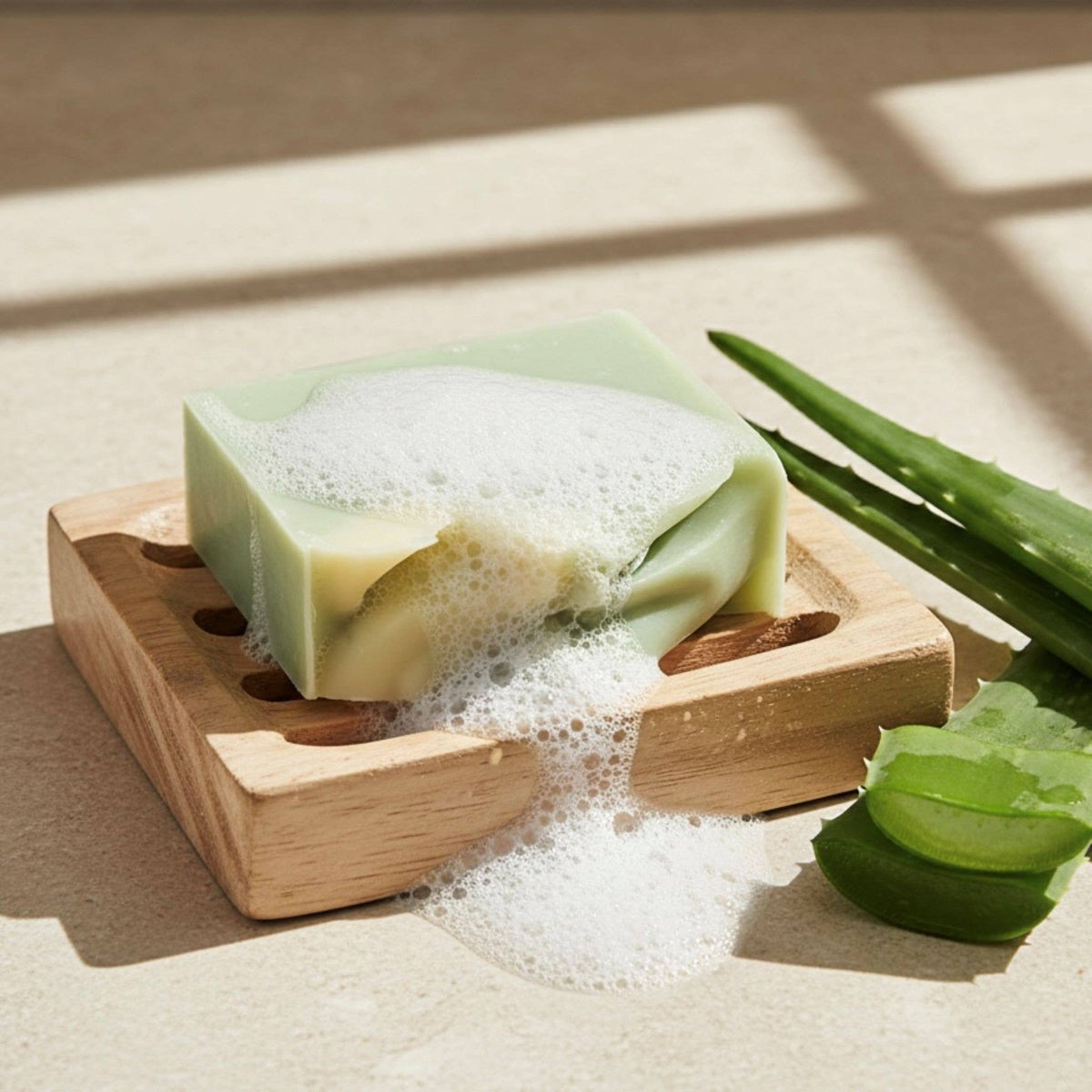 Aloe Vera Clover Handmade Soap Bar VEGAN COLD PROCESS - The Country Rabbit Gifts & Décor