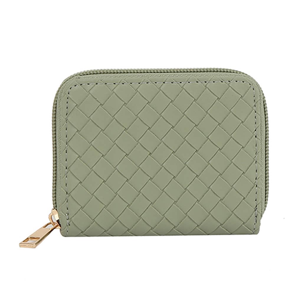Woven Zip Around Wallet