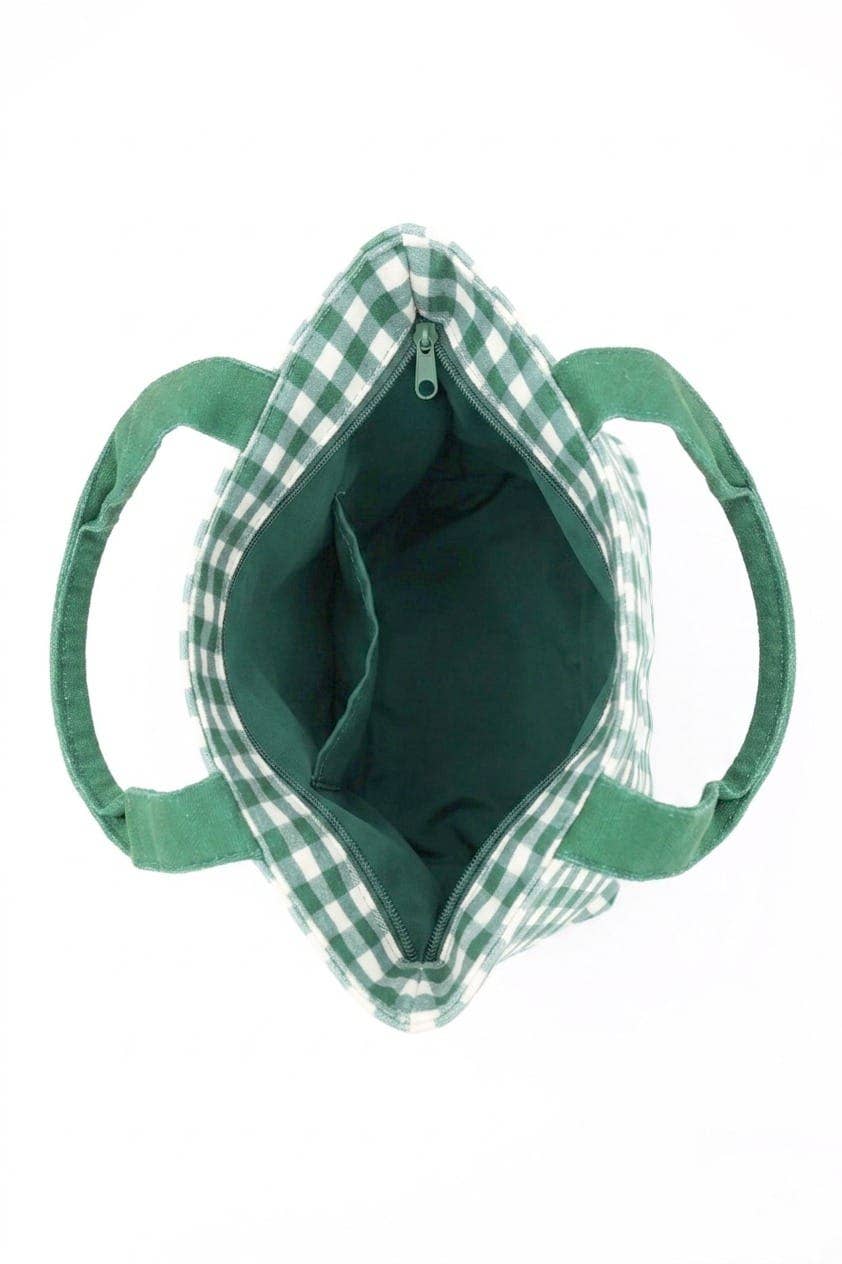 Three Nutcrackers Gingham Tote Bag