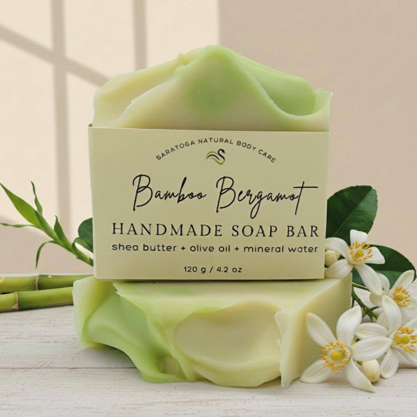 Bamboo Bergamot Handmade Soap Bar VEGAN COLD PROCESS - The Country Rabbit Gifts & Décor