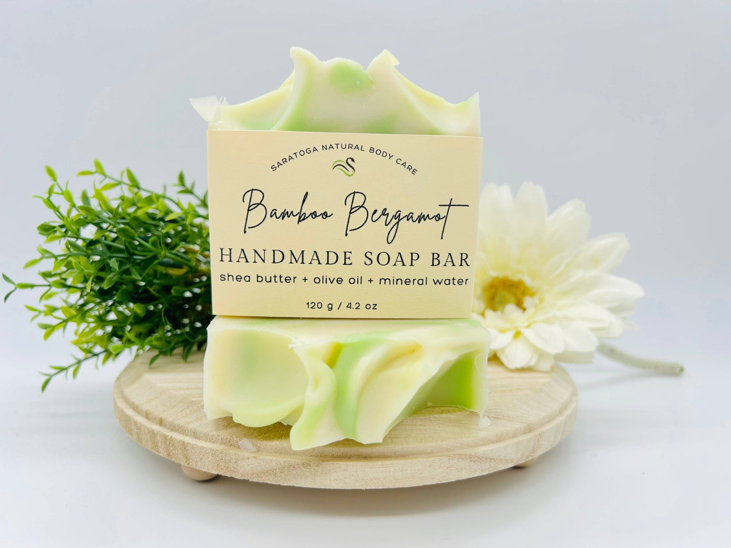 Bamboo Bergamot Handmade Soap Bar VEGAN COLD PROCESS - The Country Rabbit Gifts & Décor