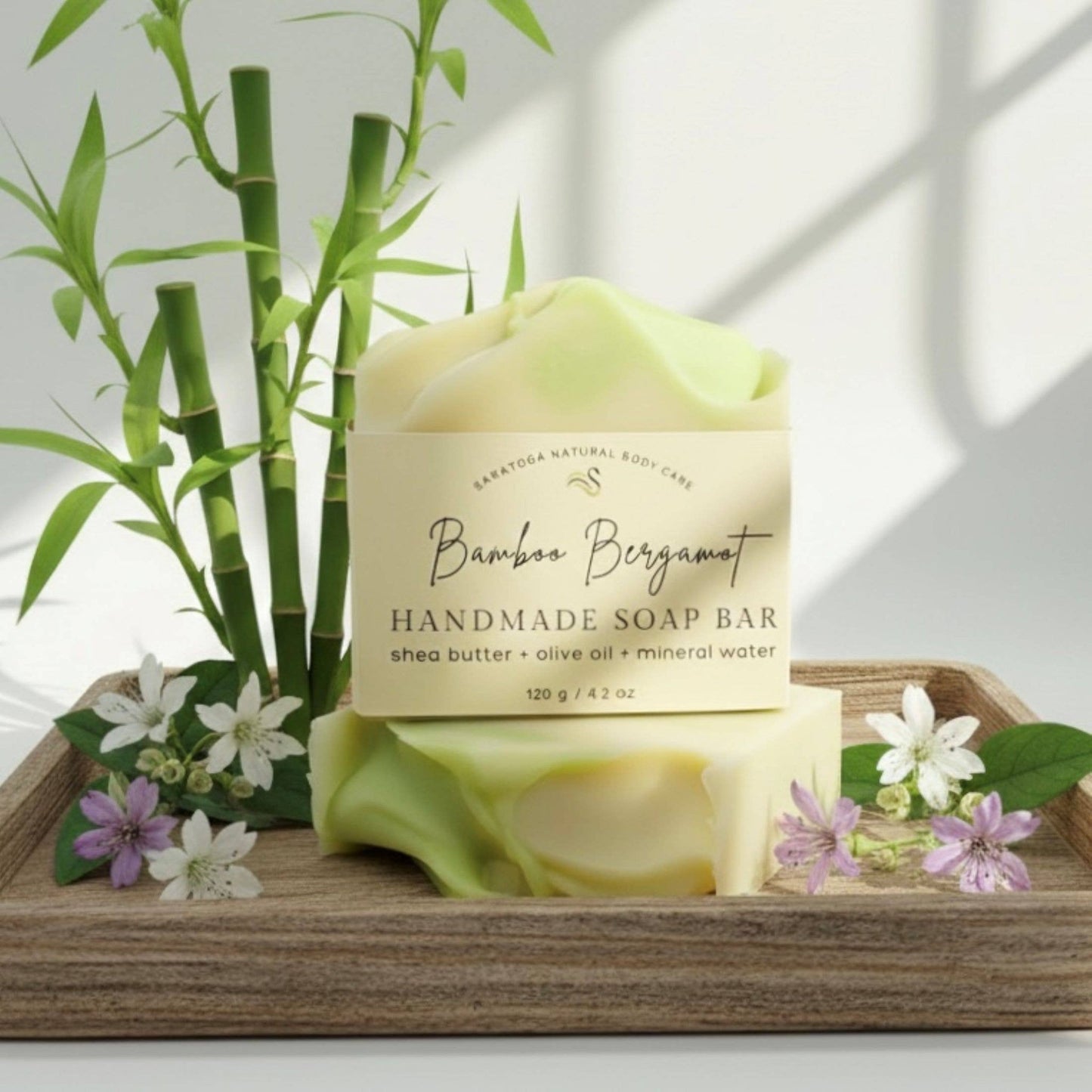 Bamboo Bergamot Handmade Soap Bar VEGAN COLD PROCESS - The Country Rabbit Gifts & Décor