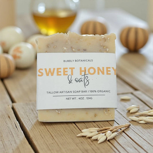 Sweet Honey & Oats Tallow Soap –for Nourished, Healthy Skin