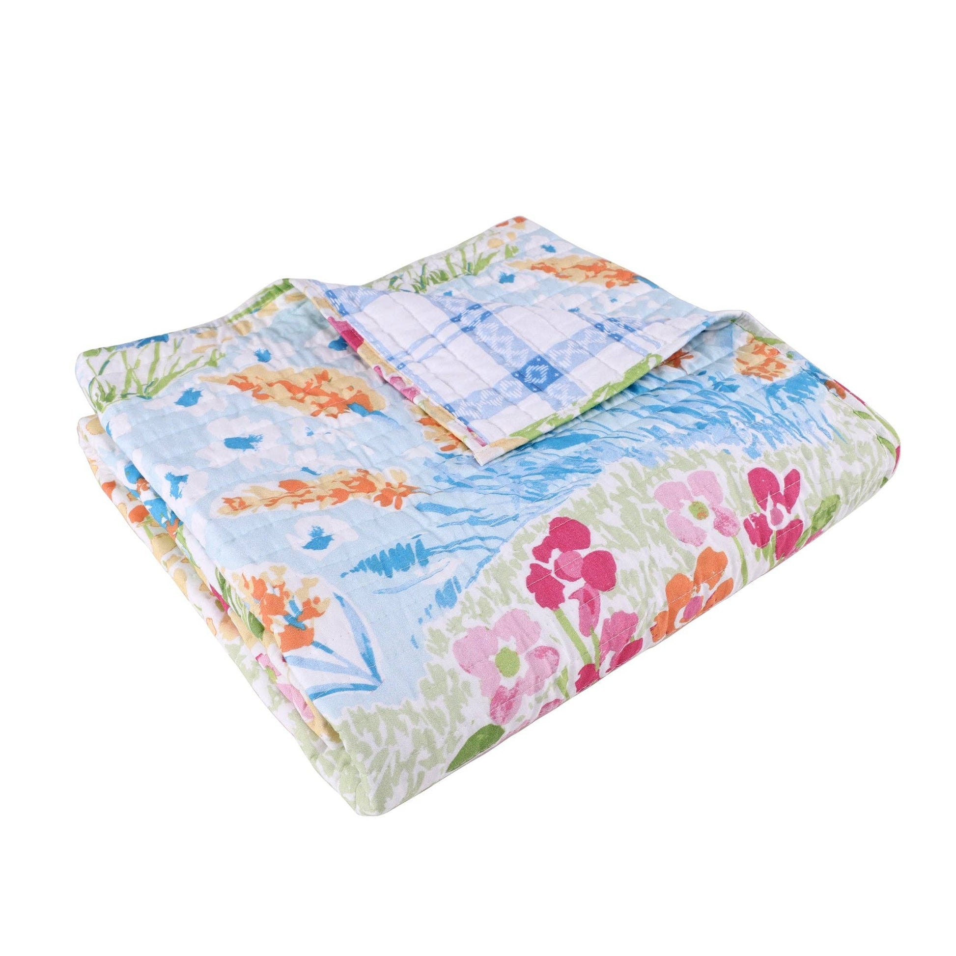 Blooming Hillside Quilted Throw - The Country Rabbit Gifts & Décor