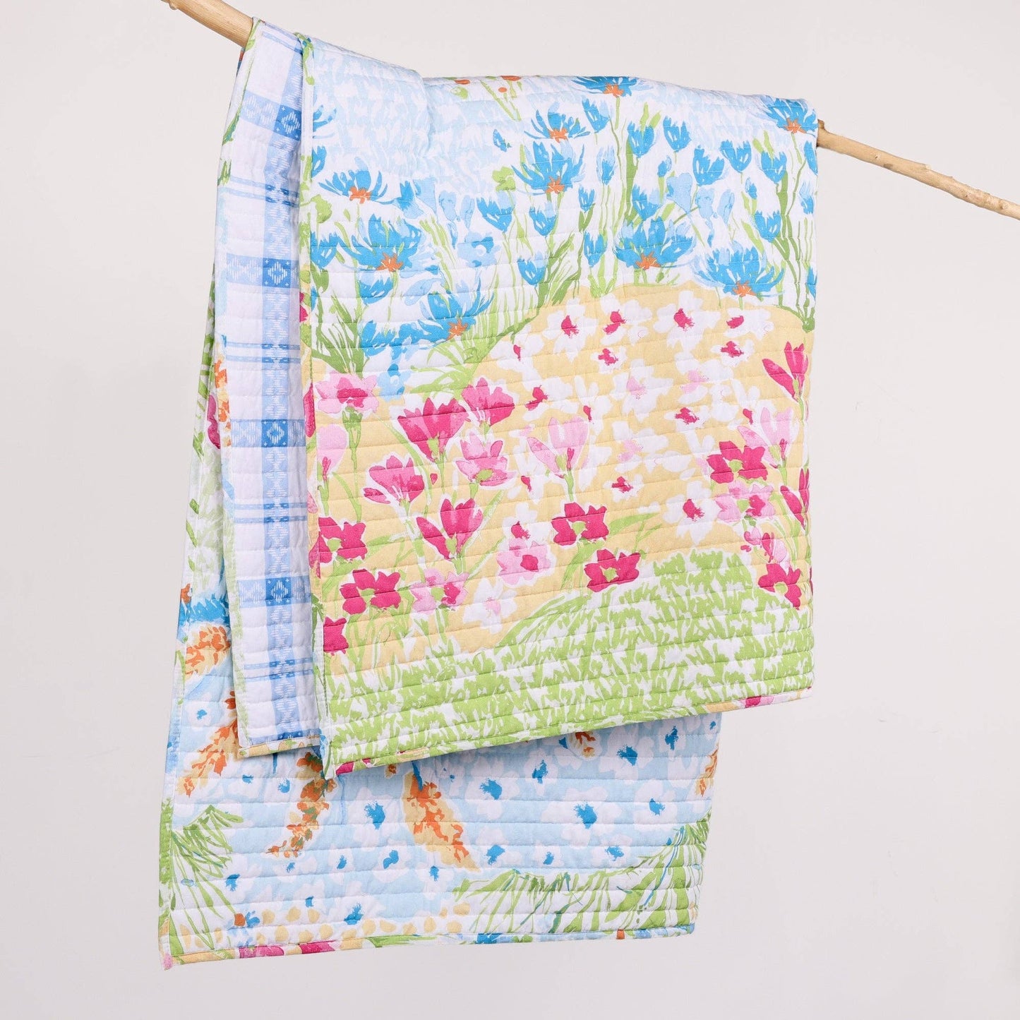 Blooming Hillside Quilted Throw - The Country Rabbit Gifts & Décor