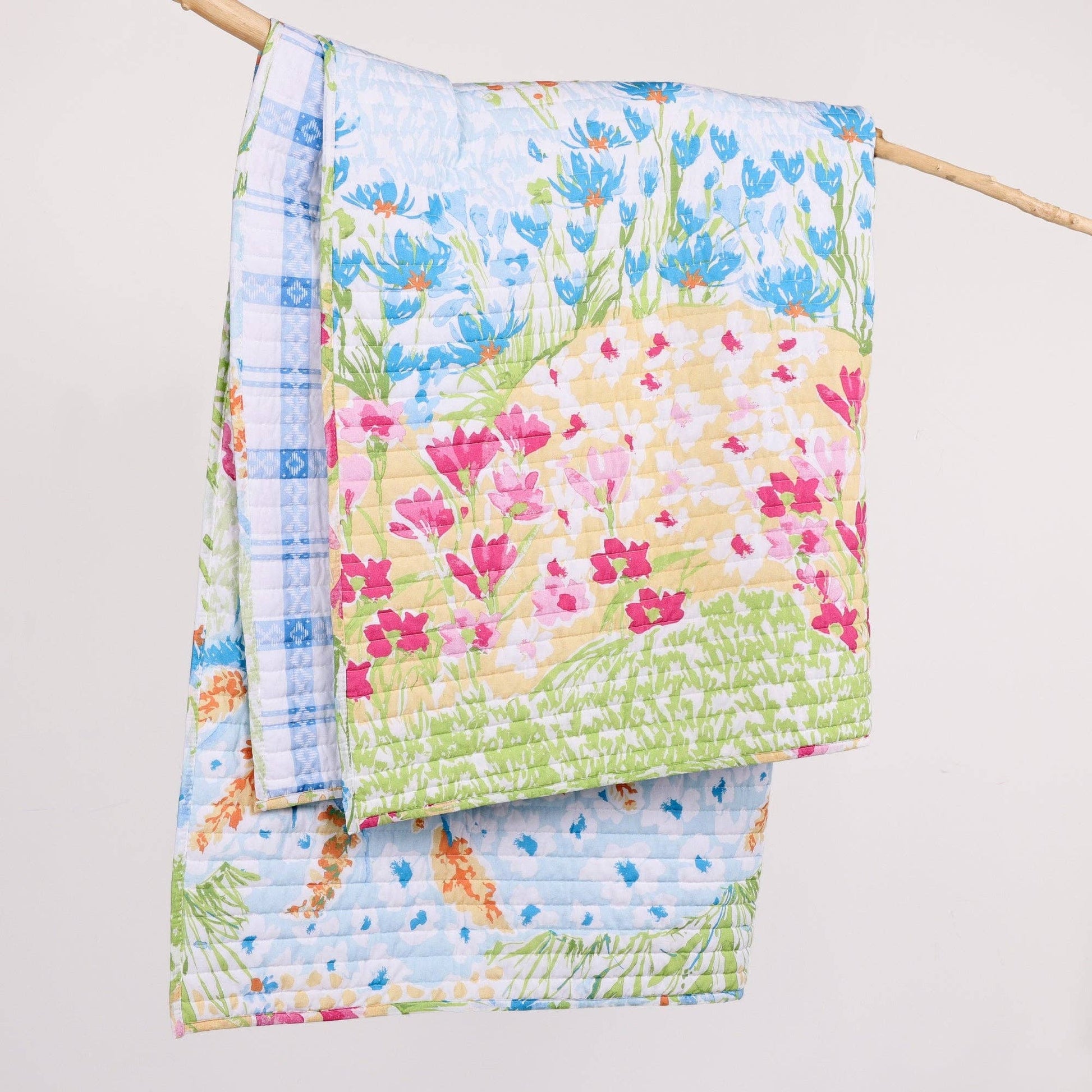 Blooming Hillside Quilted Throw - The Country Rabbit Gifts & Décor