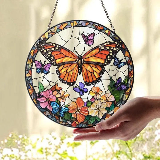 Butterflies Flowers Suncatcher - The Country Rabbit Gifts & Décor