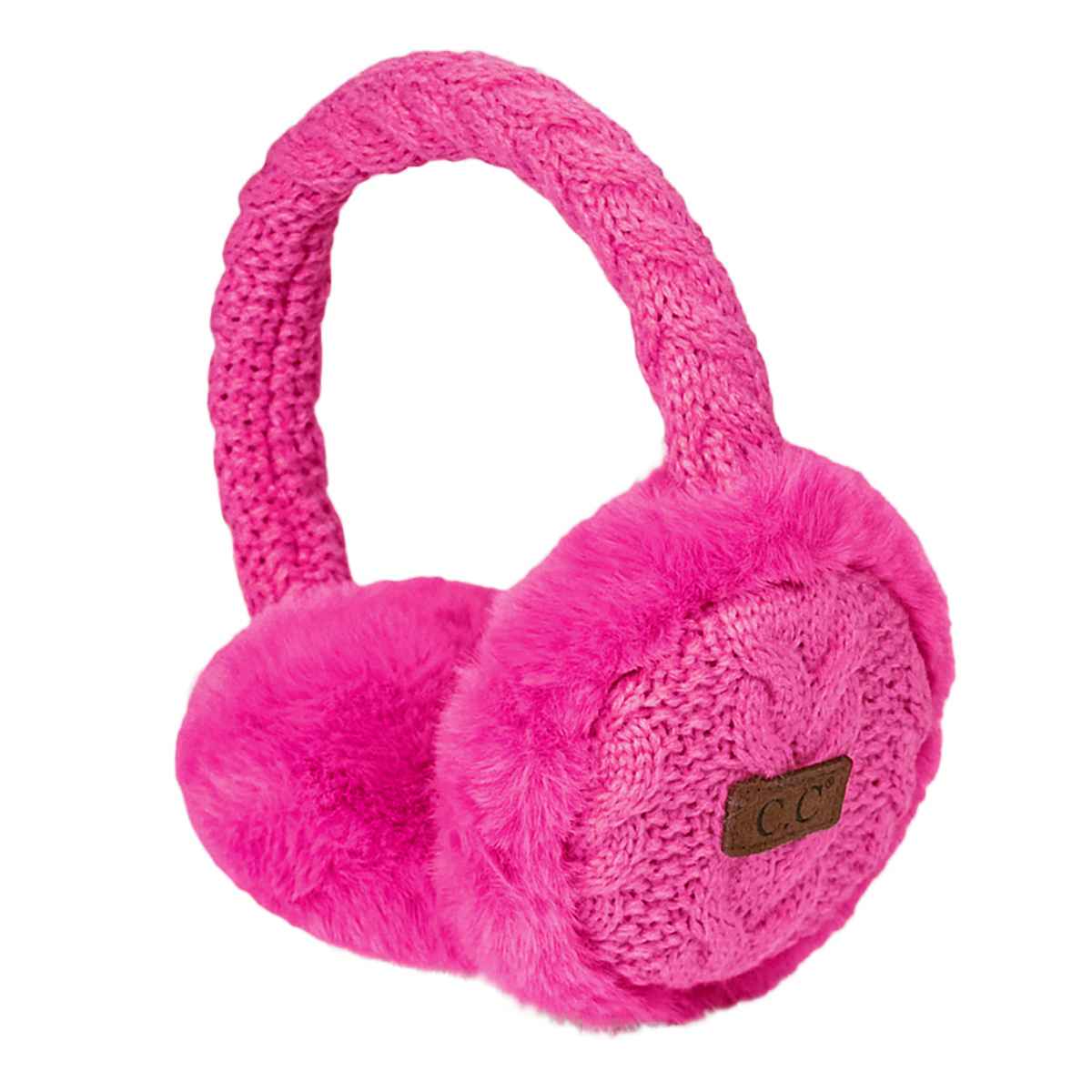CC Cable Knit Furry Earmuffs - The Country Rabbit Gifts & Décor