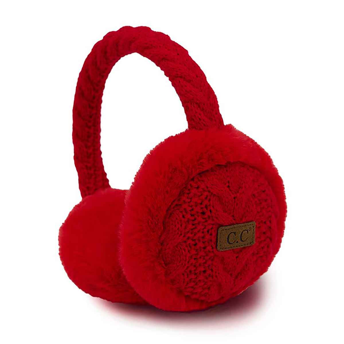 CC Cable Knit Furry Earmuffs - The Country Rabbit Gifts & Décor