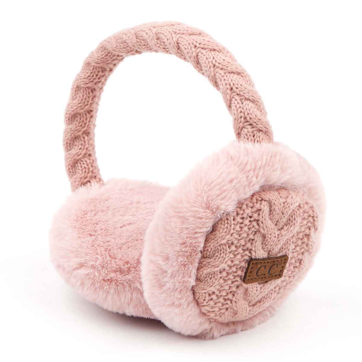 CC Cable Knit Furry Earmuffs - The Country Rabbit Gifts & Décor