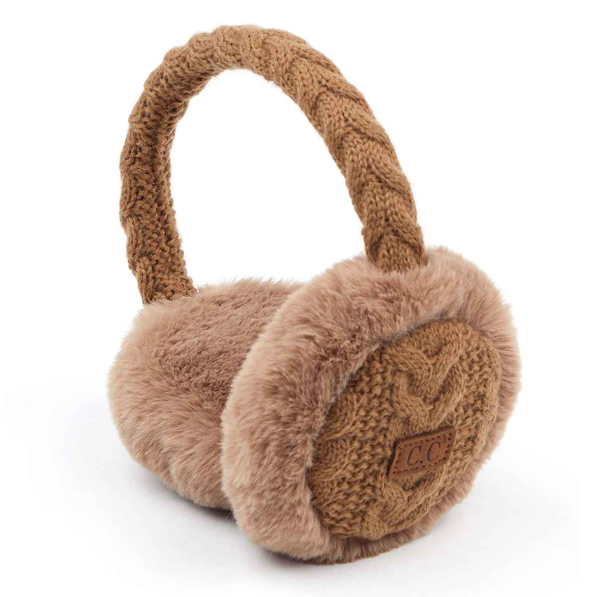 CC Cable Knit Furry Earmuffs - The Country Rabbit Gifts & Décor