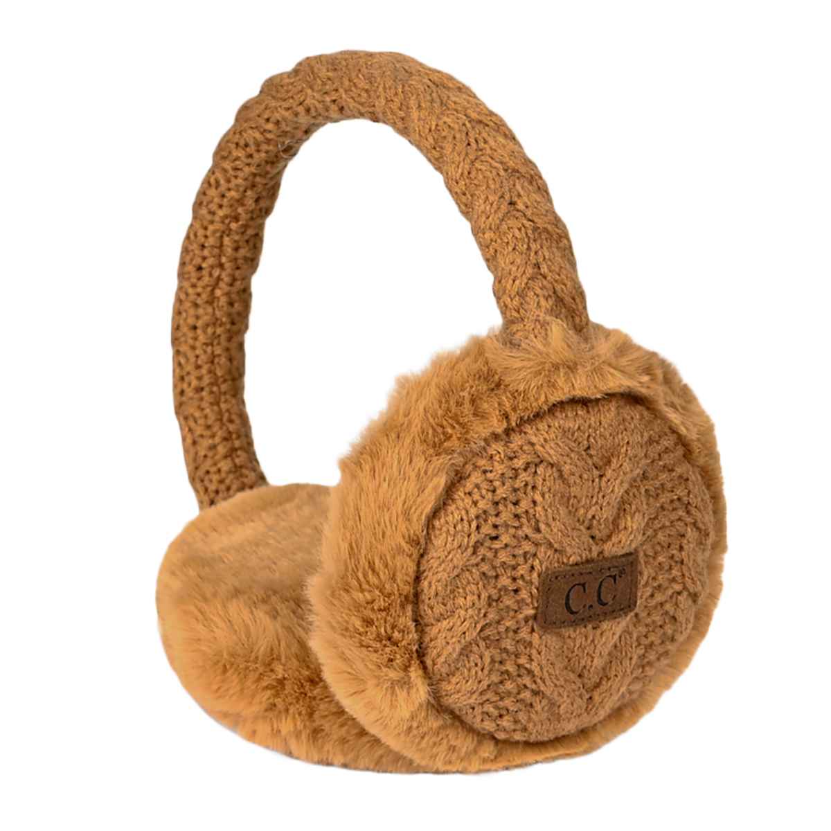 CC Cable Knit Furry Earmuffs - The Country Rabbit Gifts & Décor