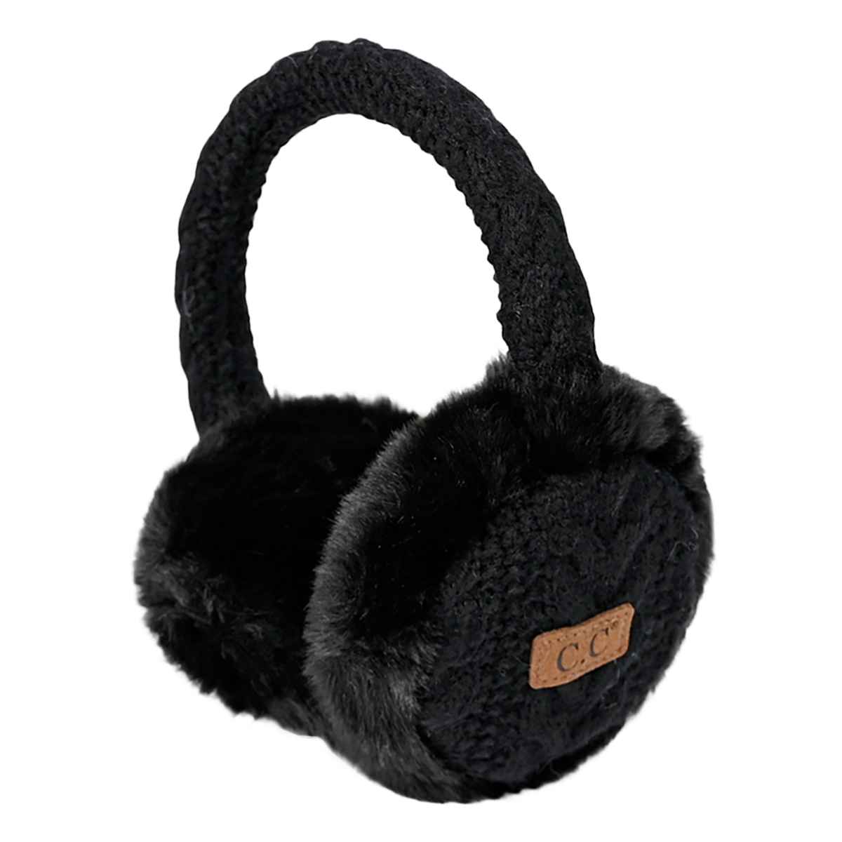 CC Cable Knit Furry Earmuffs - The Country Rabbit Gifts & Décor