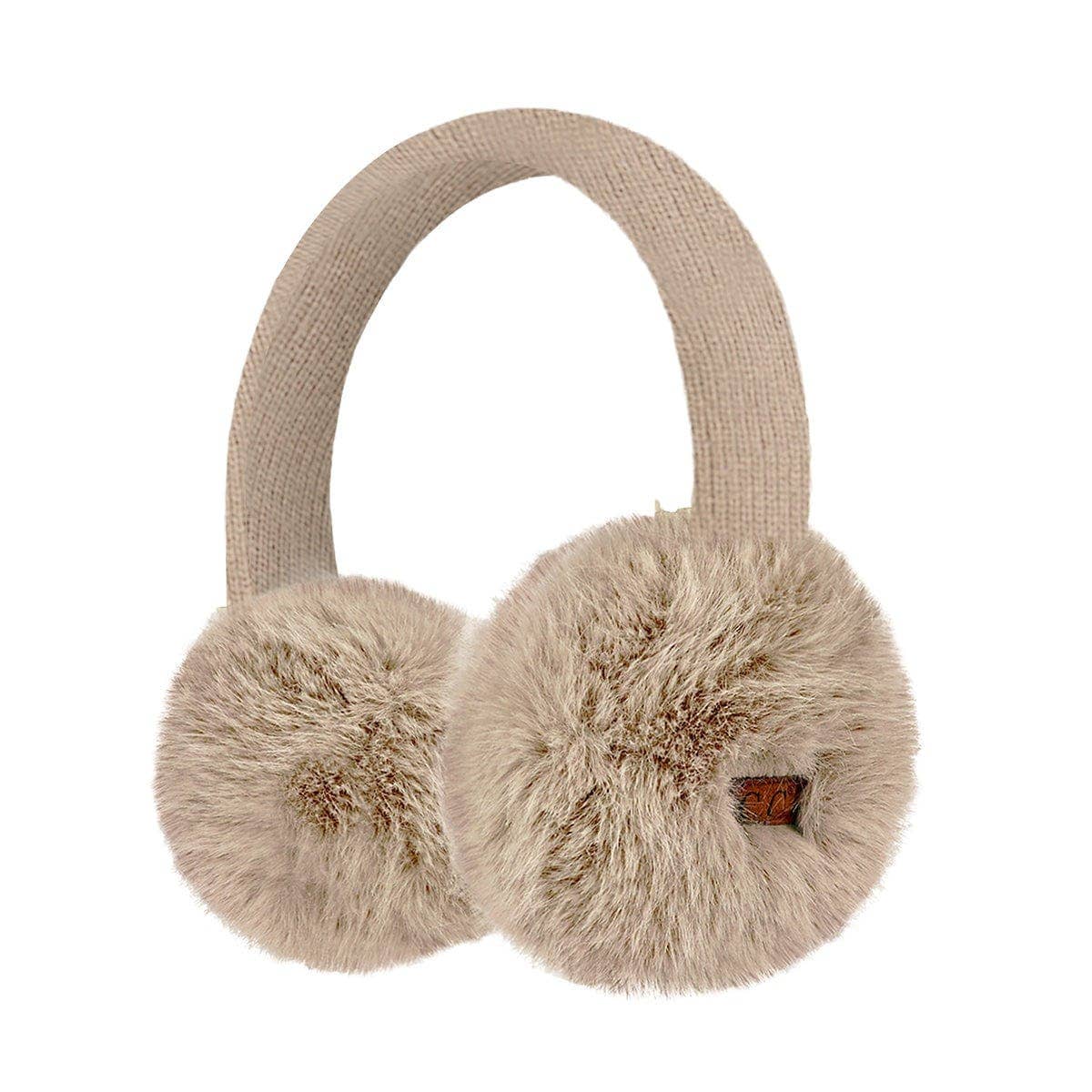 CC Faux Mink Fur Knitted Earmuffs - The Country Rabbit Gifts & Décor