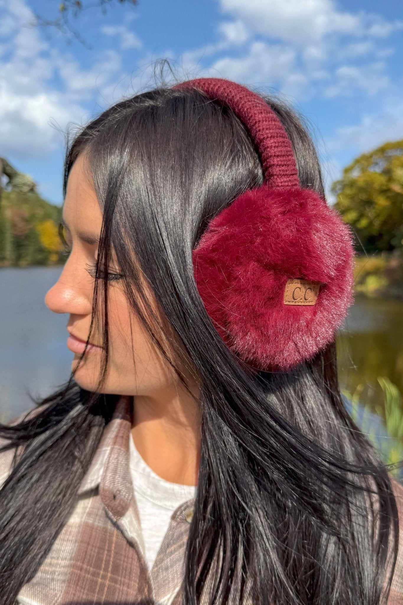 CC Faux Mink Fur Knitted Earmuffs - The Country Rabbit Gifts & Décor