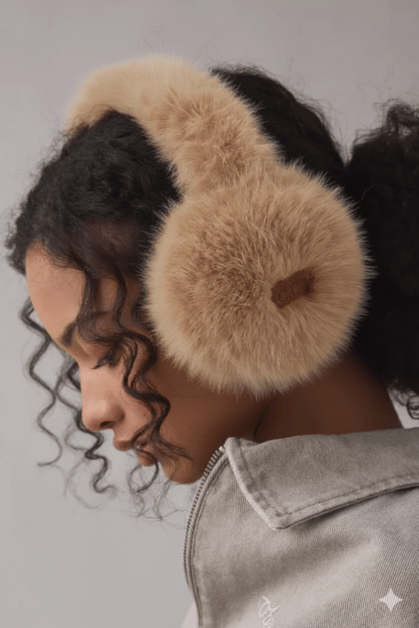 CC Glitter Faux Fur Earmuffs - The Country Rabbit Gifts & Décor
