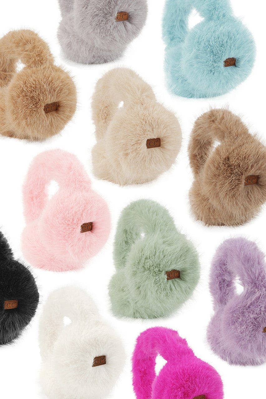 CC Long Faux Fur Cozy Earmuffs - The Country Rabbit Gifts & Décor