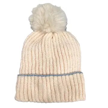 Chenille Beanie with Pom - The Country Rabbit Gifts & Décor