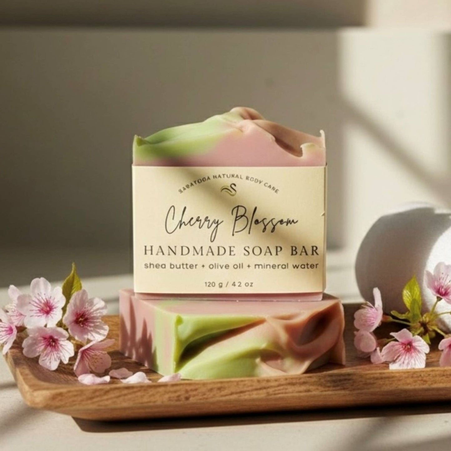Cherry Blossom Handmade Soap Bar VEGAN COLD PROCESS - The Country Rabbit Gifts & Décor