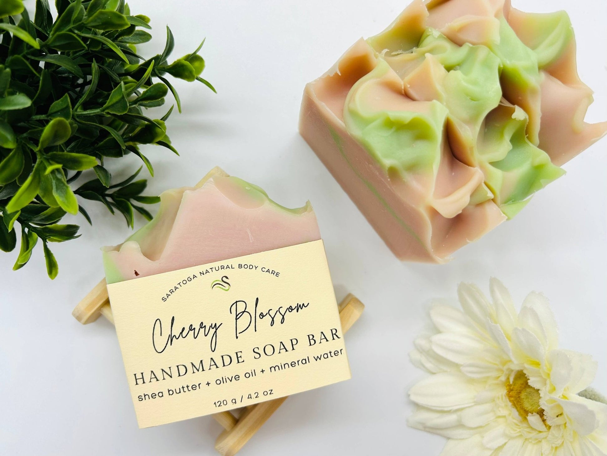 Cherry Blossom Handmade Soap Bar VEGAN COLD PROCESS - The Country Rabbit Gifts & Décor