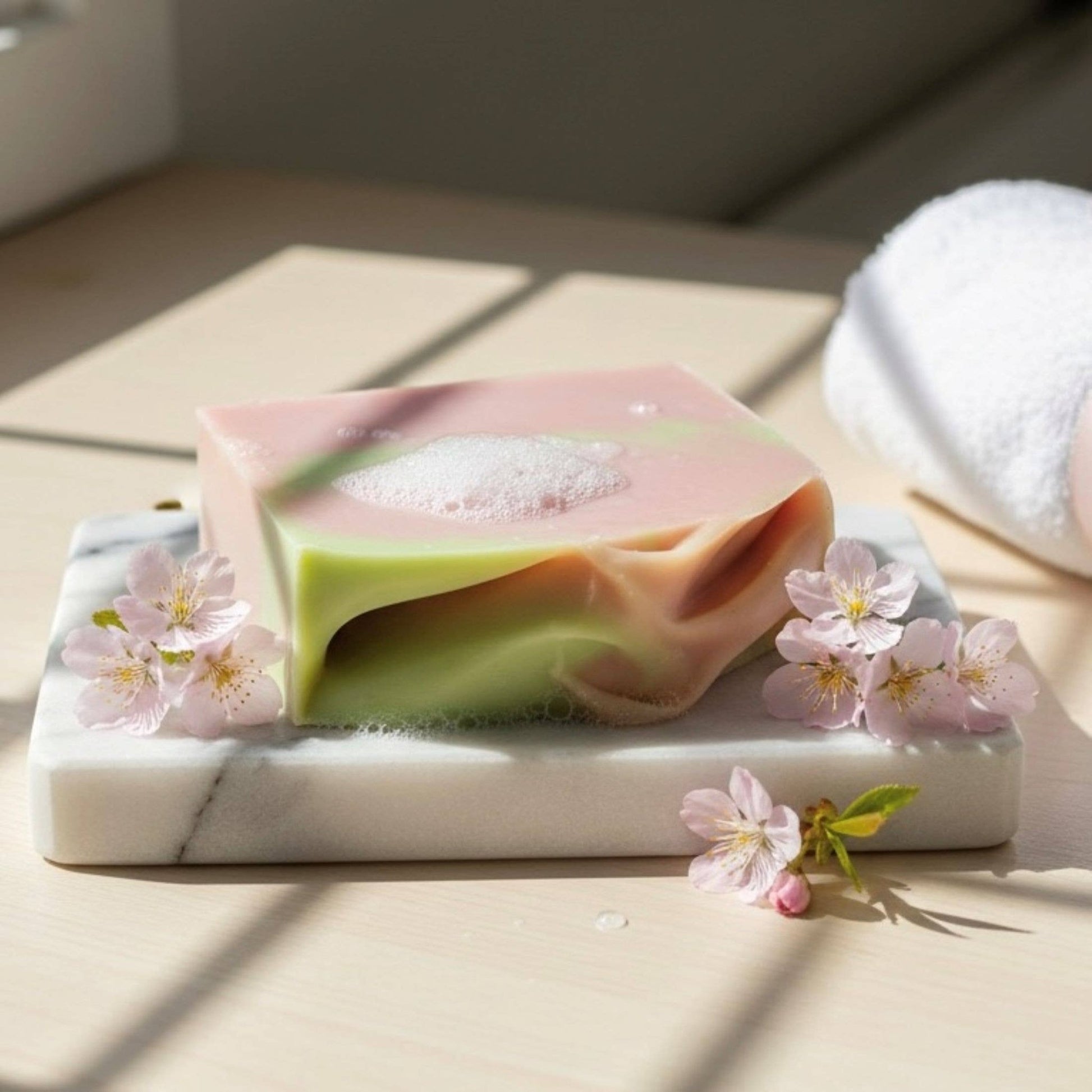 Cherry Blossom Handmade Soap Bar VEGAN COLD PROCESS - The Country Rabbit Gifts & Décor