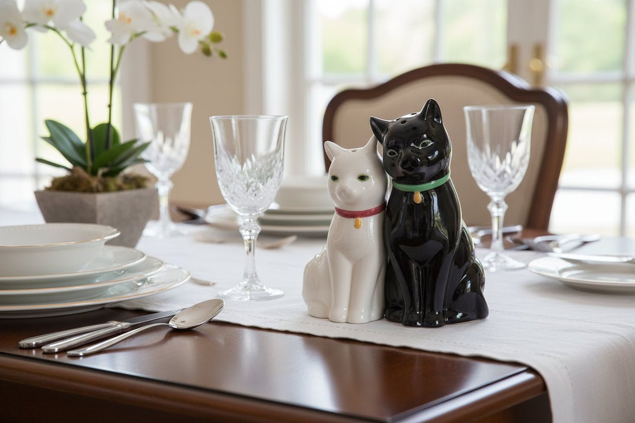 Cuddling Cat Salt & Pepper - 3.75"H - The Country Rabbit Gifts & Décor