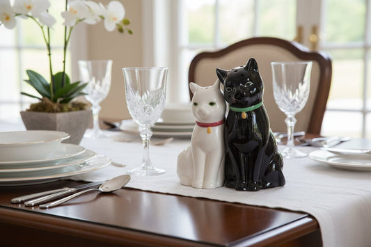 Cuddling Cat Salt & Pepper - 3.75"H - The Country Rabbit Gifts & Décor