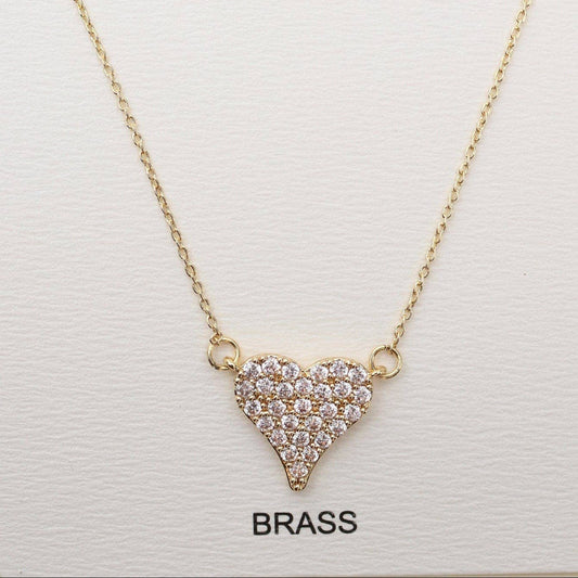 CZ Heart Pendant Necklace - The Country Rabbit Gifts & Décor