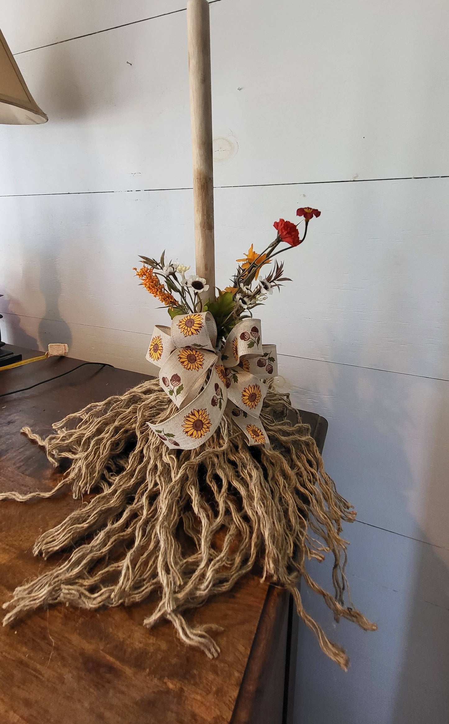 Fall Broom Centerpiece