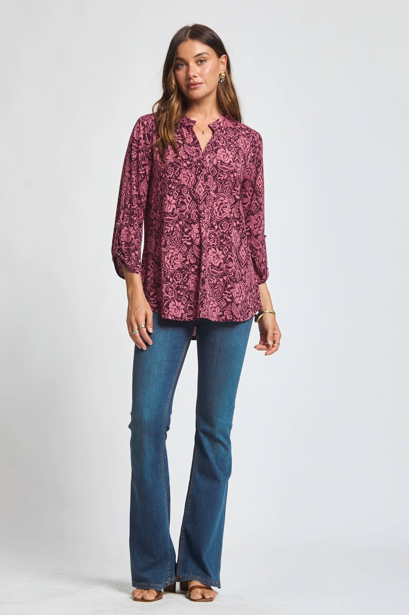 Fall Print Lizzy Top - The Country Rabbit Gifts & Décor
