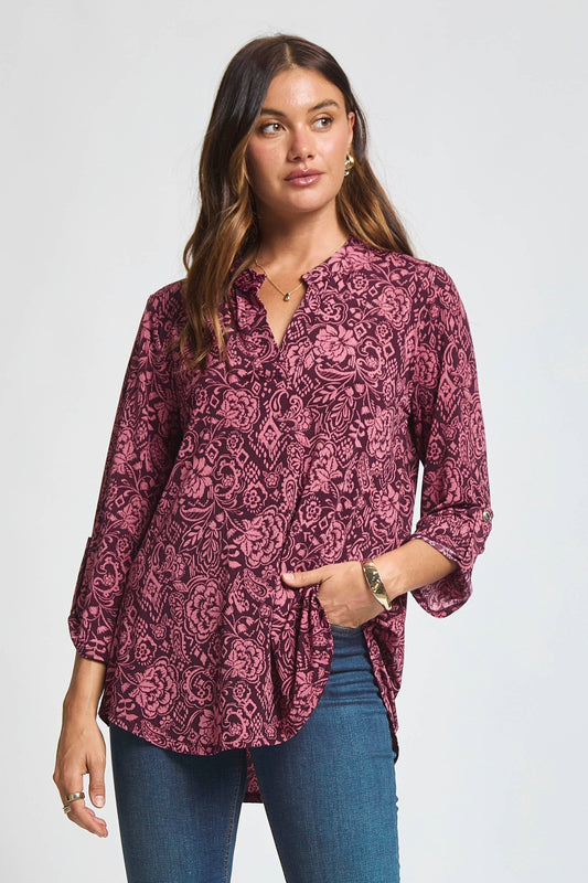 Fall Print Lizzy Top - The Country Rabbit Gifts & Décor
