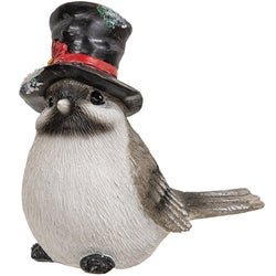 Festive Resin Bird w/Hat Figures - The Country Rabbit Gifts & Décor