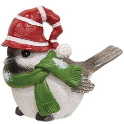 Festive Resin Bird w/Hat Figures - The Country Rabbit Gifts & Décor