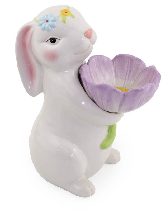 Floral Ceramic Bunny Penelope Easter Accents - The Country Rabbit Gifts & Décor