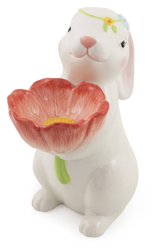 Floral Ceramic Bunny Penny Easter Accents - The Country Rabbit Gifts & Décor