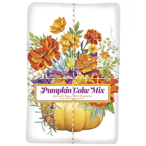 Flour Sack Towels with Cookie Mix Combo Fall Flowers Pumpkin Flour Sack Towel and Pumpkin Cake Mix - The Country Rabbit Gifts & Décor