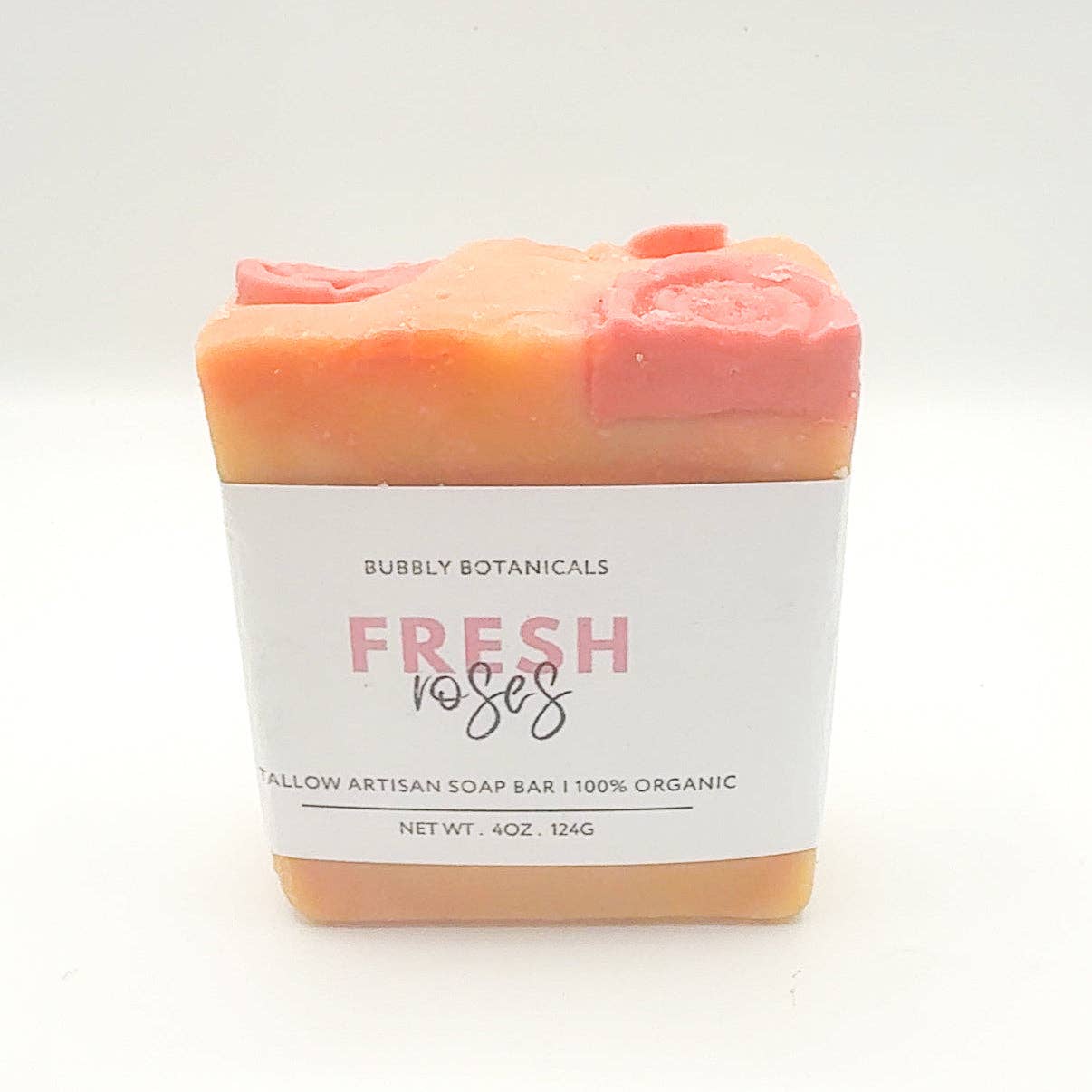 Fresh Roses Tallow Soap – Romantic, Floral Scent Natural Bar - The Country Rabbit Gifts & Décor