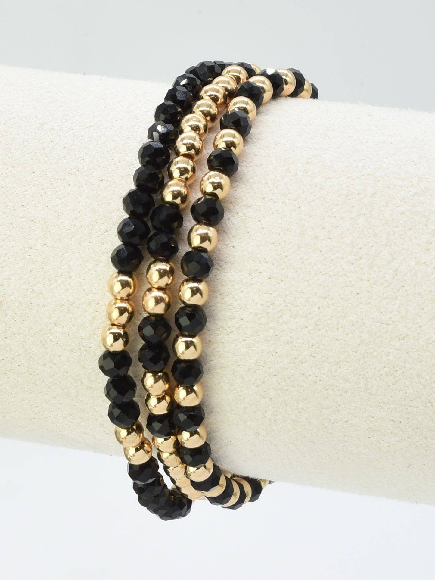 Glass Bead Bracelets 3 piece 4mm beads - The Country Rabbit Gifts & Décor