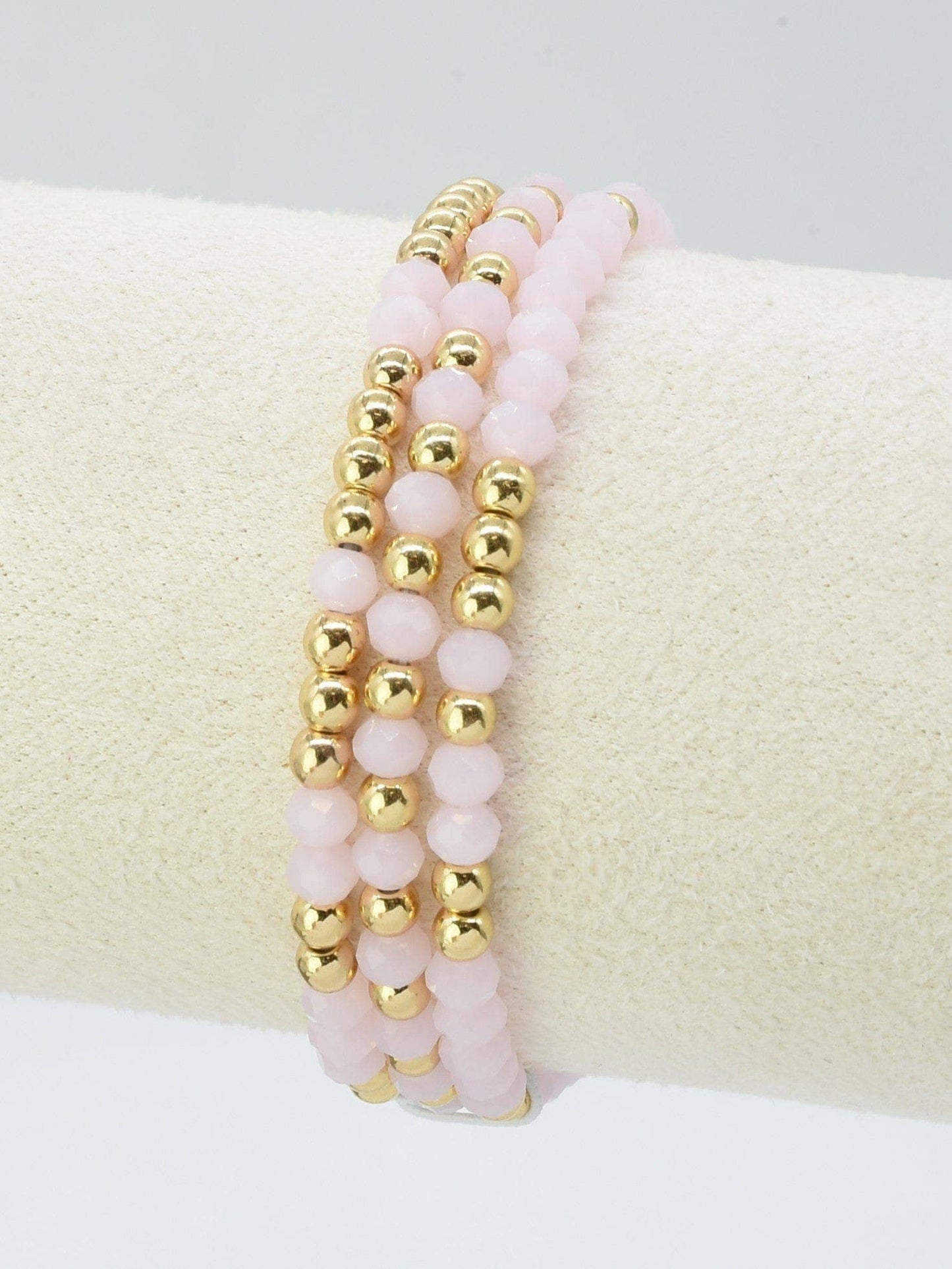 Glass Bead Bracelets 3 piece 4mm beads - The Country Rabbit Gifts & Décor