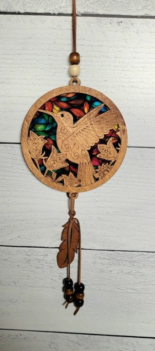 Handmade 3D Wooden Hummingbird Suncatcher - The Country Rabbit Gifts & Décor