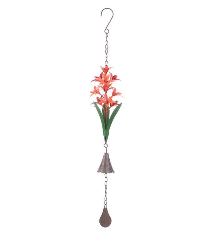 Hanging Lily Flower Wind Chime - The Country Rabbit Gifts & Décor
