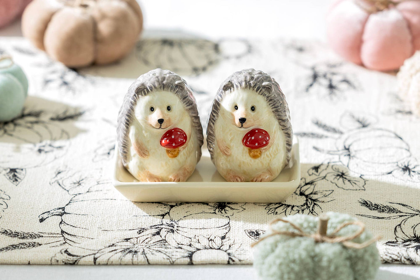 Hedgehog Figurine Salt and Pepper Shaker Set in Gift Box - The Country Rabbit Gifts & Décor