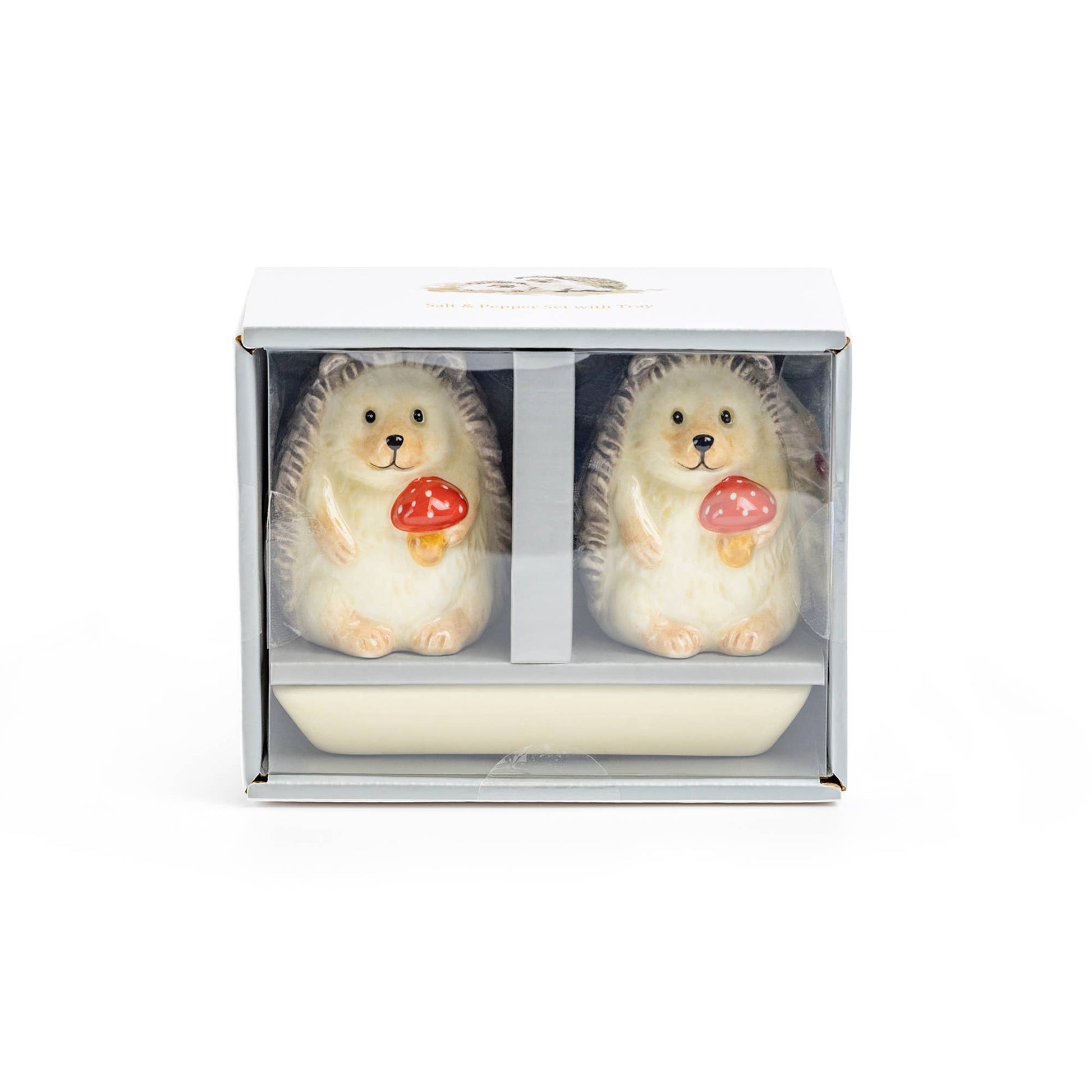 Hedgehog Figurine Salt and Pepper Shaker Set in Gift Box - The Country Rabbit Gifts & Décor