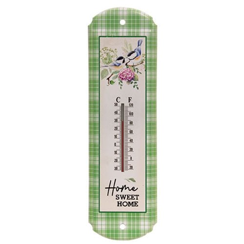 Home Sweet Home Bird Couple Metal Thermometer - The Country Rabbit Gifts & Décor