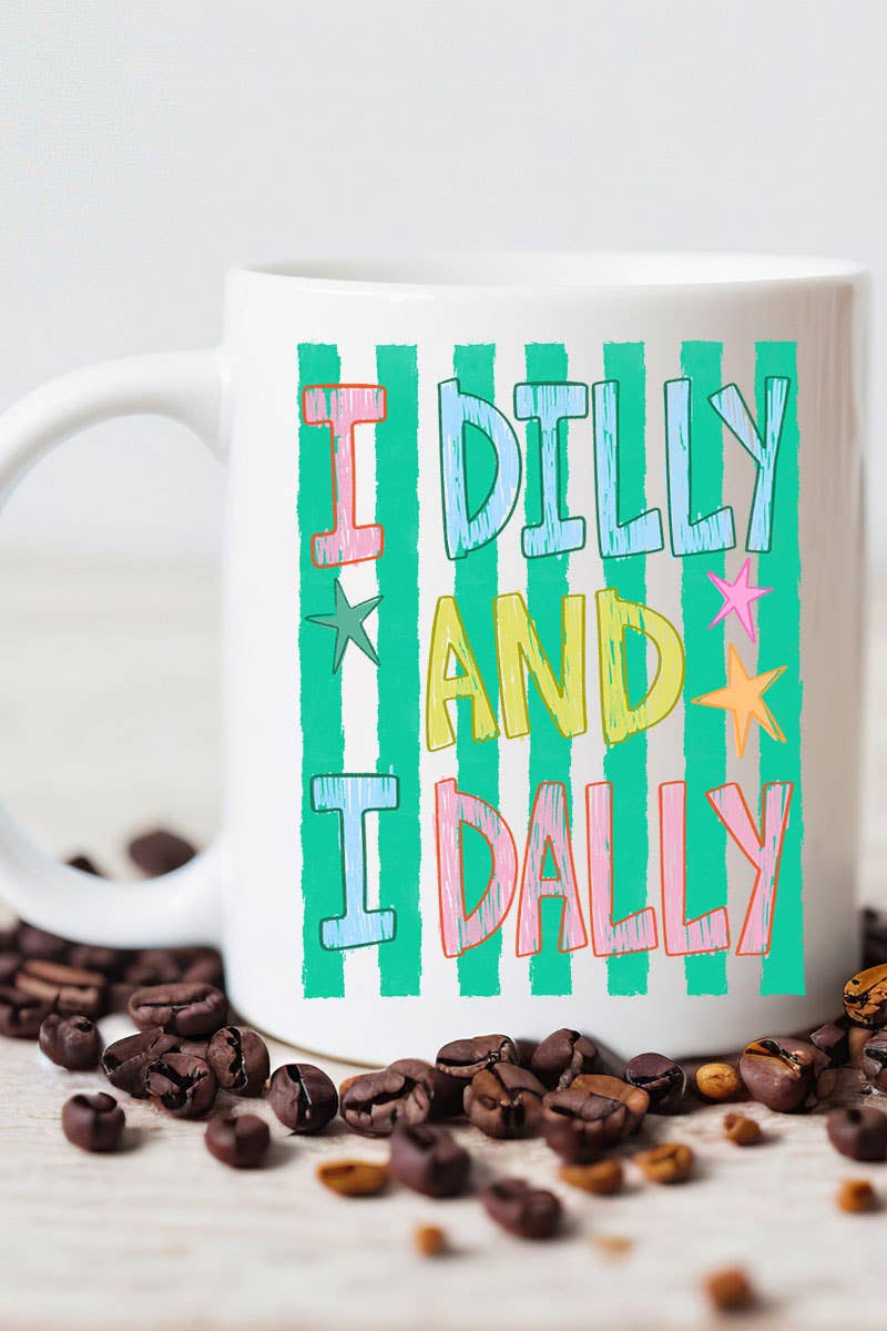 I Dilly & I Dally Ceramic Mug - The Country Rabbit Gifts & Décor