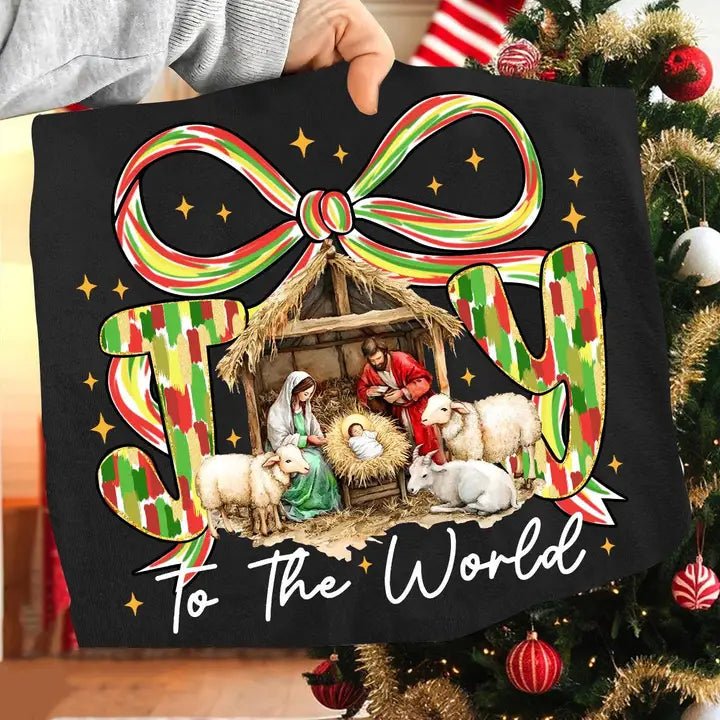 Joy to the World Christmas Sweatshirt - The Country Rabbit Gifts & Décor