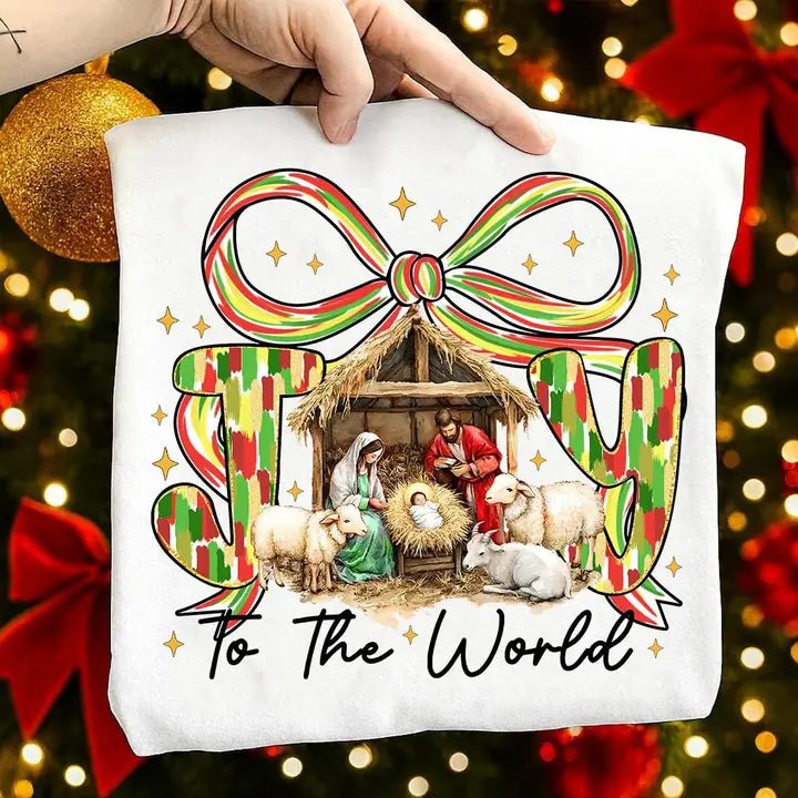 Joy to the World Christmas Sweatshirt - The Country Rabbit Gifts & Décor
