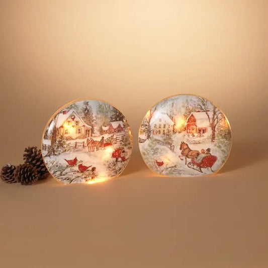 Luminary Holiday Design 9.8"L Electric Lighted Frosted Glass Globe - The Country Rabbit Gifts & Décor