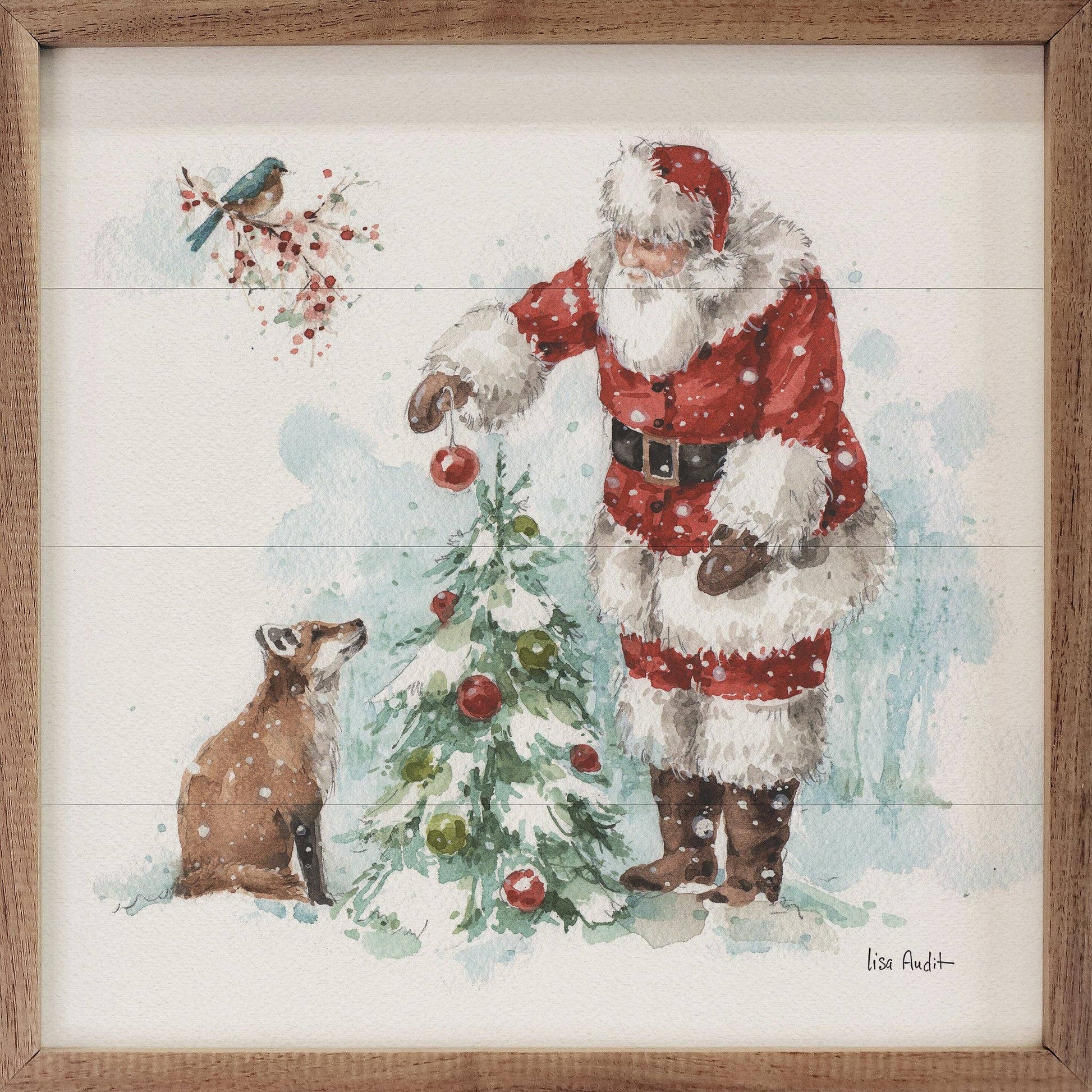Magical Holidays By Lisa Audit 4x4 inch Framed Wooden Accent - The Country Rabbit Gifts & Décor